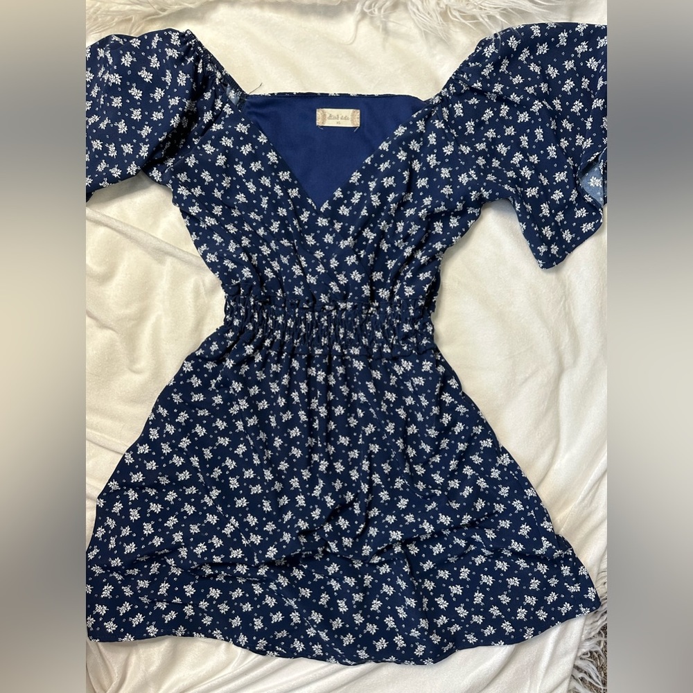 altard state navy and white dress